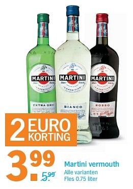 Aanbiedingen Martini vermouth - Martini - Geldig van 28/08/2017 tot 03/09/2017 bij Albert Heijn