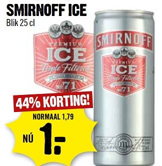 Aanbiedingen Smirnoff ice - Smirnoff - Geldig van 27/08/2017 tot 02/09/2017 bij Dirk III