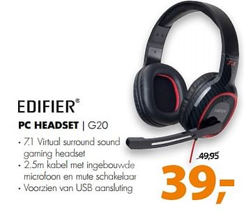Aanbiedingen Edifier pc headset g20 - Edifier - Geldig van 26/08/2017 tot 03/09/2017 bij Expert