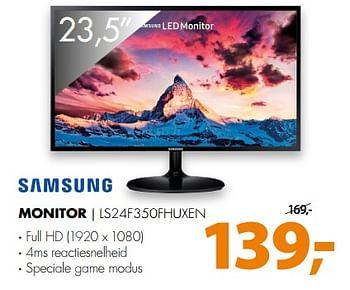 Aanbiedingen Samsung monitor ls24f350fhuxen - Samsung - Geldig van 26/08/2017 tot 03/09/2017 bij Expert