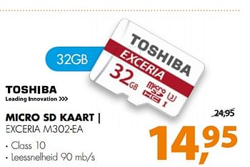 Aanbiedingen Toshiba micro sd kaart exceria m302-ea - Toshiba - Geldig van 26/08/2017 tot 03/09/2017 bij Expert