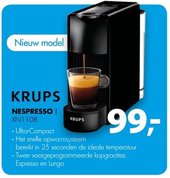 Aanbiedingen Krups nespresso xn1108 - Krups - Geldig van 26/08/2017 tot 03/09/2017 bij Expert
