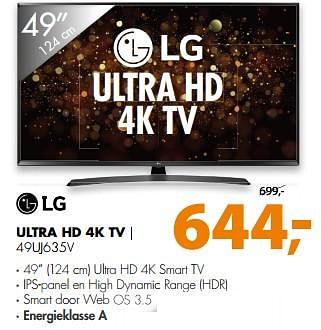 Aanbiedingen Lg ultra hd 4k tv 49uj635v - LG - Geldig van 26/08/2017 tot 03/09/2017 bij Expert