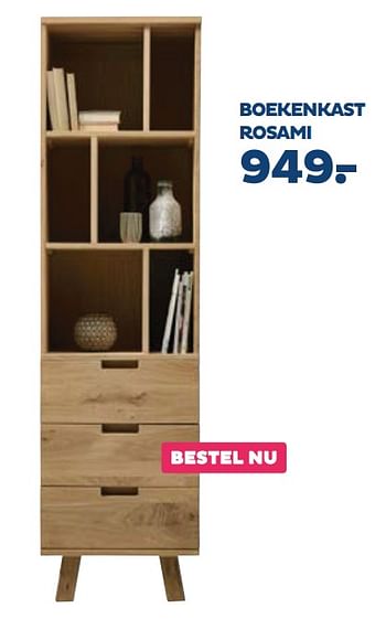 Aanbiedingen Boekenkast rosami - Huismerk - INhouse - Geldig van 25/08/2017 tot 03/09/2017 bij INhouse