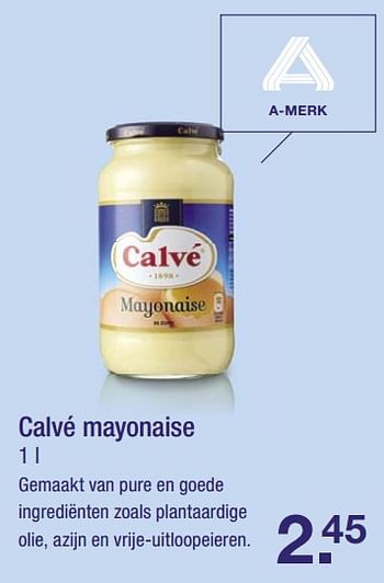 Aanbiedingen Calvé mayonaise - Calve - Geldig van 28/08/2017 tot 03/09/2017 bij Aldi