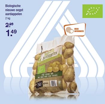Aanbiedingen Biologische nieuwe oogst aardappelen - Huismerk - Aldi - Geldig van 28/08/2017 tot 03/09/2017 bij Aldi