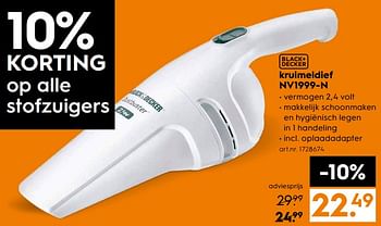 Aanbiedingen Black + decker kruimeldief nv1999-n - Black &amp; Decker - Geldig van 26/08/2017 tot 06/09/2017 bij Blokker