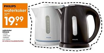 Aanbiedingen Philips waterkoker hd4646 - Philips - Geldig van 26/08/2017 tot 06/09/2017 bij Blokker