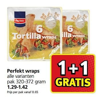 Aanbiedingen Perfekt wraps - Perfekt - Geldig van 28/08/2017 tot 03/09/2017 bij Jan Linders