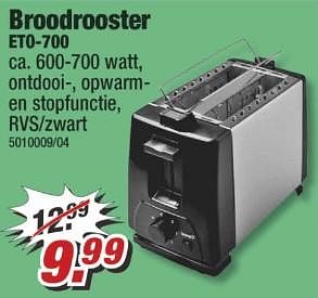 Aanbiedingen Broodrooster eto-70 - Huismerk - Poco - Geldig van 28/08/2017 tot 03/09/2017 bij Poco