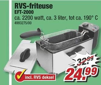 Aanbiedingen Rvs-friteuse eft-200 - Huismerk - Poco - Geldig van 28/08/2017 tot 03/09/2017 bij Poco