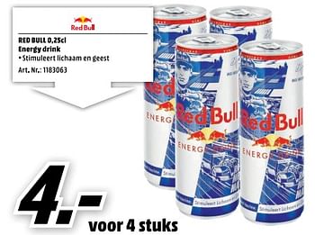 Aanbiedingen Red bull energy drink - Red Bull - Geldig van 28/08/2017 tot 03/09/2017 bij Media Markt