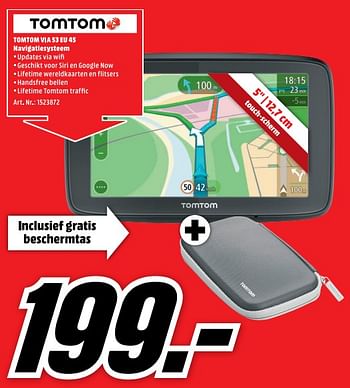 Aanbiedingen Tomtom via 53 eu 45 navigatiesysteem - TomTom - Geldig van 28/08/2017 tot 03/09/2017 bij Media Markt
