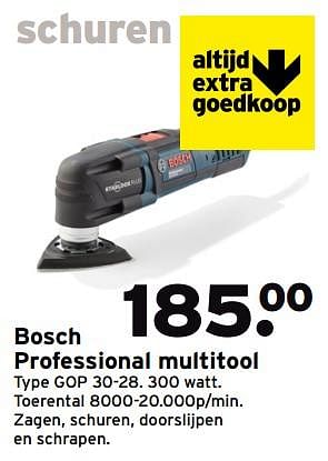 Aanbiedingen Bosch professional multitool gop 30-28 - Bosch - Geldig van 28/08/2017 tot 03/09/2017 bij Gamma