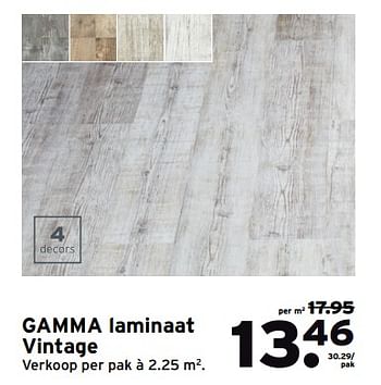 Aanbiedingen Gamma laminaat vintage - Huismerk - Gamma - Geldig van 28/08/2017 tot 03/09/2017 bij Gamma