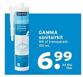 Aanbiedingen Gamma sanitairkit - Huismerk - Gamma - Geldig van 28/08/2017 tot 03/09/2017 bij Gamma