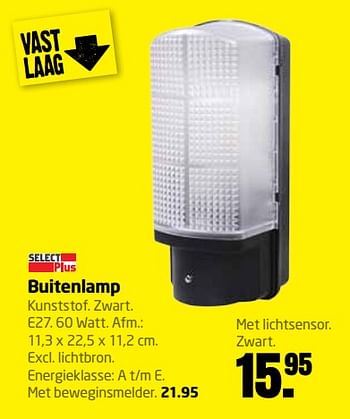 Aanbiedingen Buitenlamp met lichtsensor - Select Plus - Geldig van 28/08/2017 tot 10/09/2017 bij Formido