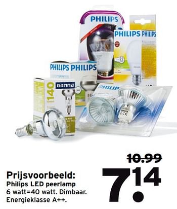 Aanbiedingen Philips led peerlamp - Philips - Geldig van 28/08/2017 tot 03/09/2017 bij Gamma