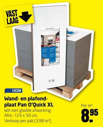 Aanbiedingen Wand- en plafondplaat pan o`quick xl - HDM - Geldig van 28/08/2017 tot 10/09/2017 bij Formido