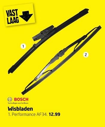 Aanbiedingen Wisbladen performance af34 - Bosch - Geldig van 28/08/2017 tot 10/09/2017 bij Formido