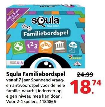 Aanbiedingen Squla familiebordspel - Squla - Geldig van 28/08/2017 tot 24/09/2017 bij Intertoys