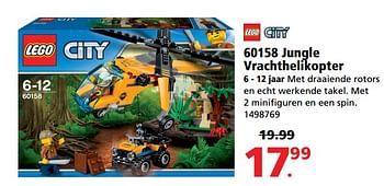 Aanbiedingen 60158 jungle vrachthelikopter - Lego - Geldig van 28/08/2017 tot 24/09/2017 bij Intertoys