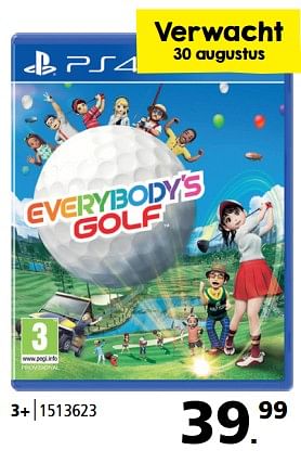 Aanbiedingen Everybody`s golf - Sony Computer Entertainment Europe - Geldig van 28/08/2017 tot 24/09/2017 bij Intertoys
