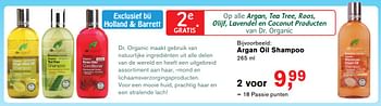 Aanbiedingen Argan oil shampoo - Dr. Organic - Geldig van 28/08/2017 tot 24/09/2017 bij Holland & Barrett