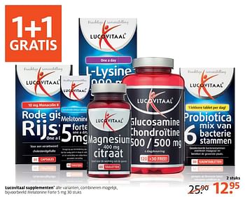 Aanbiedingen Lucovitaal supplementen - Lucovitaal - Geldig van 28/08/2017 tot 10/09/2017 bij Etos