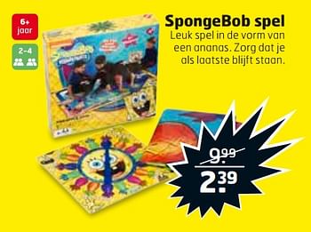 Aanbiedingen Spongebob spel - SpongeBob - Geldig van 29/08/2017 tot 03/09/2017 bij Trekpleister