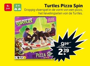 Aanbiedingen Turtles pizza spin - Tactic - Geldig van 29/08/2017 tot 03/09/2017 bij Trekpleister