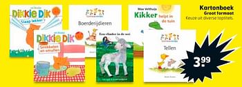 Aanbiedingen Kartonboek groot formaat - Huismerk - Trekpleister - Geldig van 29/08/2017 tot 03/09/2017 bij Trekpleister