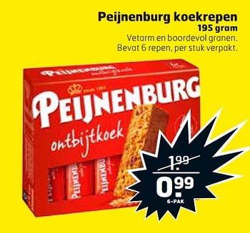Aanbiedingen Peijnenburg koekrepen - Peijnenburg - Geldig van 29/08/2017 tot 03/09/2017 bij Trekpleister