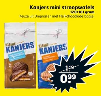 Aanbiedingen Kanjers mini stroopwafels - Kanjers - Geldig van 29/08/2017 tot 03/09/2017 bij Trekpleister