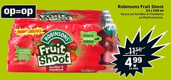Aanbiedingen Robinsons fruit shoot - Robinsons - Geldig van 29/08/2017 tot 03/09/2017 bij Trekpleister