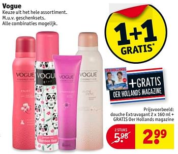 Aanbiedingen Douche extravagant + gratis oer hollands magazine - Vogue - Geldig van 29/08/2017 tot 10/09/2017 bij Kruidvat