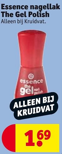 Aanbiedingen Essence nagellak the gel polish - Essence - Geldig van 29/08/2017 tot 10/09/2017 bij Kruidvat