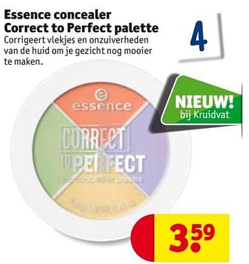 Aanbiedingen Essence concealer correct to perfect palette - Essence - Geldig van 29/08/2017 tot 10/09/2017 bij Kruidvat