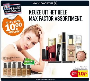 Aanbiedingen Foundation healthy skin + gratis oer hollands magazine - Max Factor - Geldig van 29/08/2017 tot 10/09/2017 bij Kruidvat