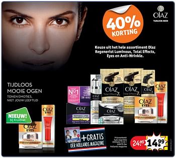 Aanbiedingen Eyes oogcrème ultimate + gratis oer hollands magazine - Olaz - Geldig van 29/08/2017 tot 10/09/2017 bij Kruidvat