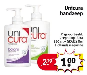 Aanbiedingen Zeeppomp ultra + gratis oer hollands magazine - Unicura - Geldig van 29/08/2017 tot 10/09/2017 bij Kruidvat