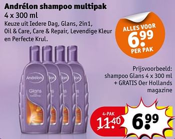 Aanbiedingen Andrélon shampoo multipak - Andrelon - Geldig van 29/08/2017 tot 10/09/2017 bij Kruidvat