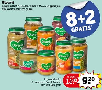 Aanbiedingen 6+ maanden perzik banaan kiwi - Olvarit - Geldig van 29/08/2017 tot 10/09/2017 bij Kruidvat