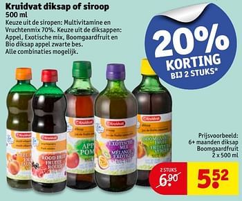Aanbiedingen Kruidvat diksap of siroop - Huismerk - Kruidvat - Geldig van 29/08/2017 tot 10/09/2017 bij Kruidvat