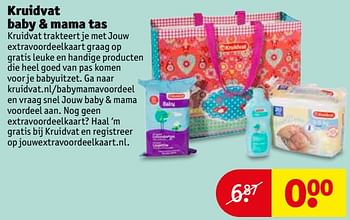 Aanbiedingen Kruidvat baby + mama tas - Huismerk - Kruidvat - Geldig van 29/08/2017 tot 10/09/2017 bij Kruidvat