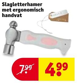 Aanbiedingen Slagletterhamer met ergonomisch handvat - Huismerk - Kruidvat - Geldig van 29/08/2017 tot 10/09/2017 bij Kruidvat