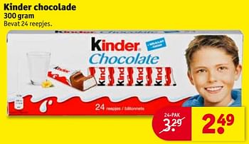 Aanbiedingen Kinder chocolade - Kinder - Geldig van 29/08/2017 tot 10/09/2017 bij Kruidvat