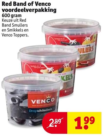 Aanbiedingen Red band of venco voordeelverpakking - Red band - Geldig van 29/08/2017 tot 10/09/2017 bij Kruidvat