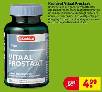 Aanbiedingen Kruidvat vitaal prostaat - Huismerk - Kruidvat - Geldig van 29/08/2017 tot 10/09/2017 bij Kruidvat
