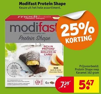 Aanbiedingen Protein shape reep karamel - Modifast - Geldig van 29/08/2017 tot 10/09/2017 bij Kruidvat